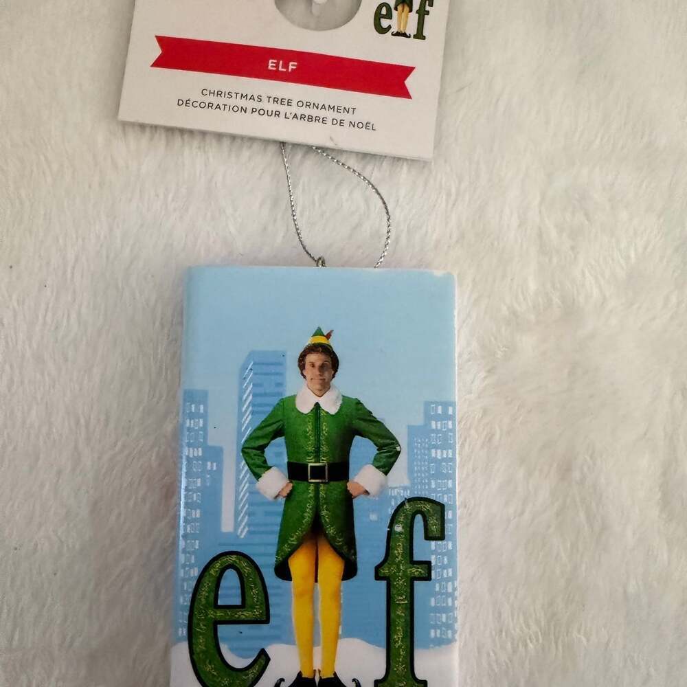 Elf Retro Video Cassette Case Shatterproof Hallmark Ornament